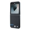 Etui BMW do Samsung Galaxy Z Flip6 – Hardcase Carbon Blue Line, Czarne
